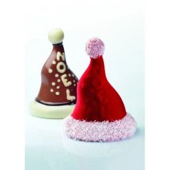 Moule Chocolat Bonnet De Père Noël Ø 13 X H 17 Cm (x2) Pavoni