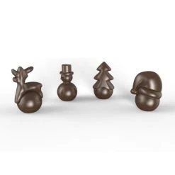POP CHOCOLAT Moule Chocolat Boules De NoĂ«l Ă55x90 Mm (x4) Chocolat Form