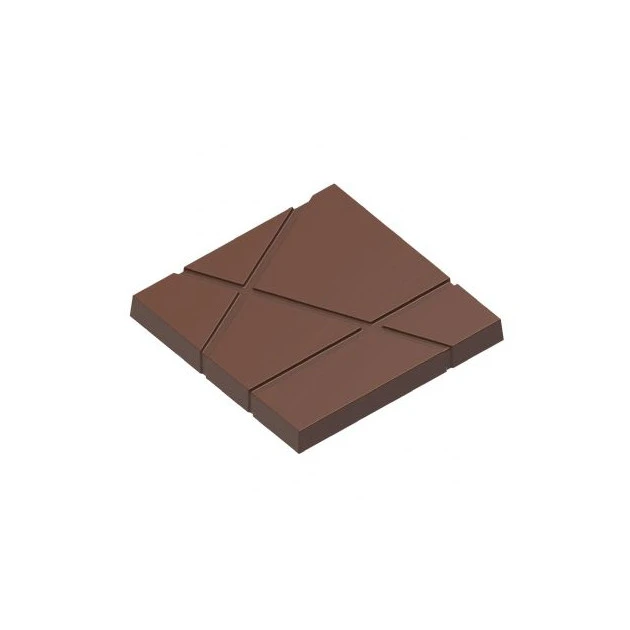 Moule Chocolat Carré Avec Rayures 7,5 Cm (x3) Chocolat Form 3 Moule Chocolat Carré Avec Rayures 7,5 Cm (x3) Chocolat Form