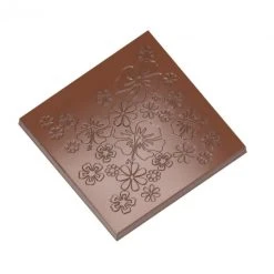 Moule Chocolat Carré Fleuri 99 Mm (x2) Chocolat Form