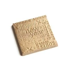 Moule Chocolat Carré Happy New Year (x18) Chocolate World