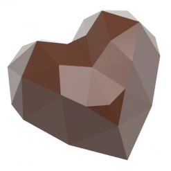 Moule Chocolat Cœur Diamant 3,4 X 3,3 Cm (x21) Chocolat Form