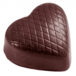 Moule Chocolat Coeur Strié (x32) Chocolate World