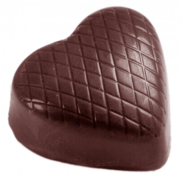 Moule Chocolat Coeur Strié (x32) Chocolate World