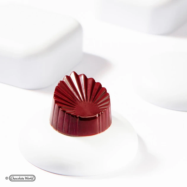 Moule Chocolat Feuille Plissée 33,5mm (x21) Chocolate World – Image 2