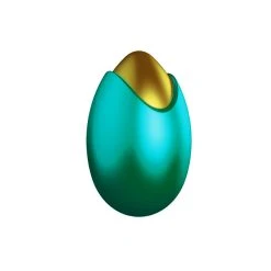 POP CHOCOLAT Moule Chocolat Oeuf Bicolore 6.9 Cm (x4)