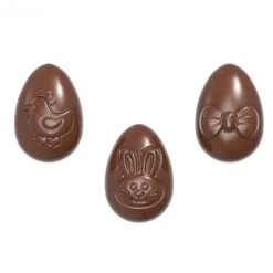 Moule Chocolat Oeuf Motifs Pâques 3,3 Cm (x24) Chocolate World