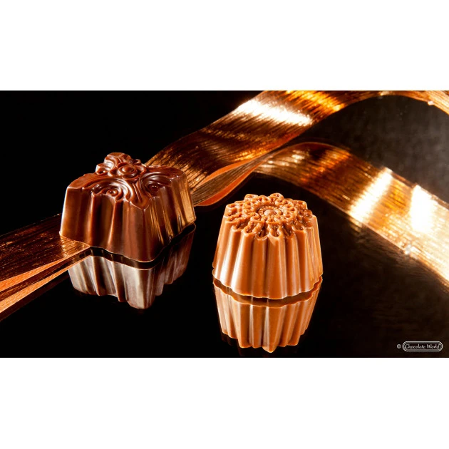 Moule Chocolat Ornement Oriental Carré 30,5mm (x21) Chocolate World – Image 2