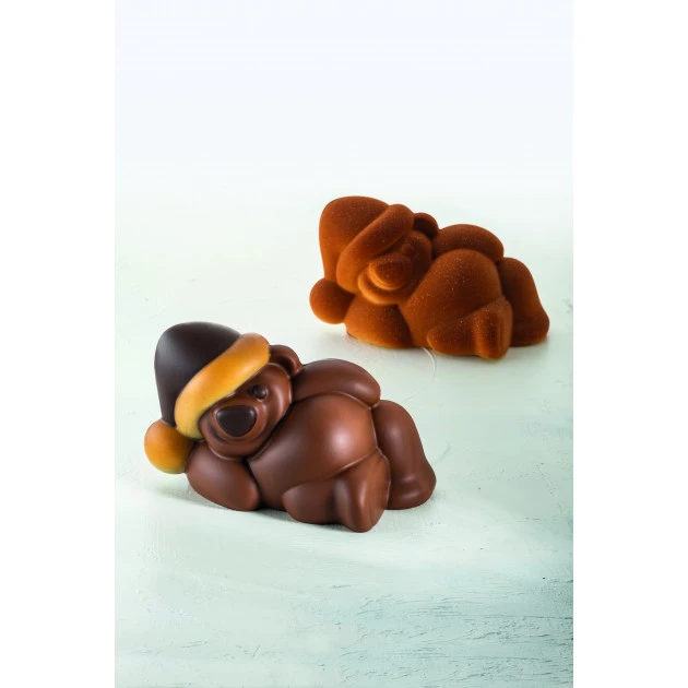 Moule Chocolat Ourson Teddy 18,5 X 11 Cm X H 10,6 Cm (x2) Pavoni – Image 3
