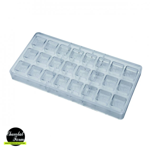 Moule Chocolat Praline Carrée Fève 2,5 Cm (x24) Chocolat Form 4 Moule Chocolat Praline Carrée Fève 2,5 Cm (x24) Chocolat Form – Image 2