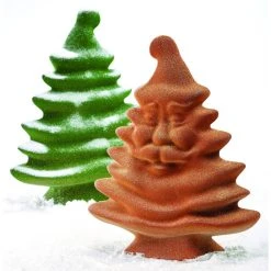 Moule Chocolat Sapin De Noël Vivant 16 X 7,5 Cm X H 20 Cm (x2) Pavoni