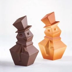 Moule Chocolat Snowman 12,5 X 12,1 X H 20 Cm (x2) Pavoni