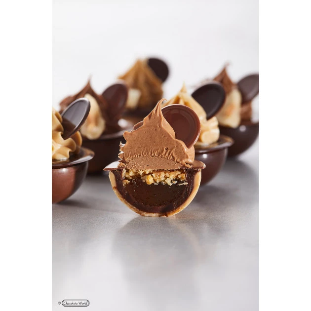 Moule Chocolat SphĂšre Aplatie 3 Cm (x24) Chocolate World â Image 3