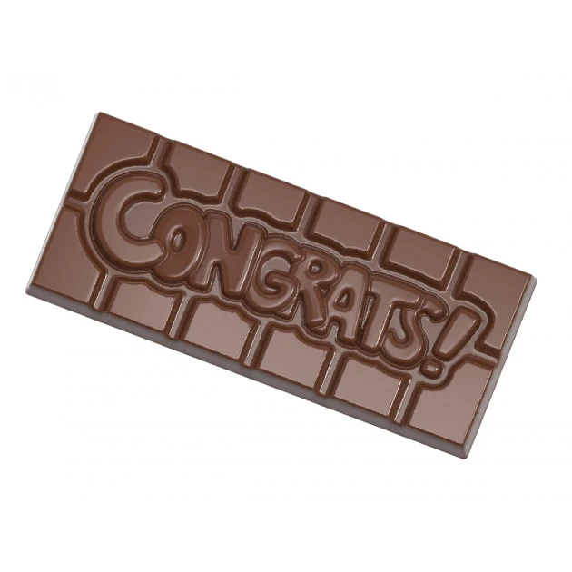 Moule Chocolat Tablette Congrats (x4) Chocolate World 5 Moule Chocolat Tablette Congrats (x4) Chocolate World – Image 3