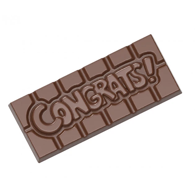 Moule Chocolat Tablette Congrats (x4) Chocolate World 3 Moule Chocolat Tablette Congrats (x4) Chocolate World