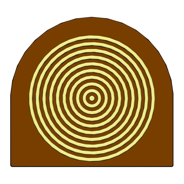 MALLARD FERRIERE Moule Embout De Bûche Cercles 78 X 85 Mm Mallard Ferrière