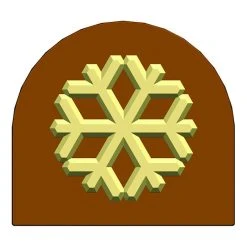 MALLARD FERRIERE Moule Embout De Bûche Flocon 78 X 85 Mm Mallard Ferrière