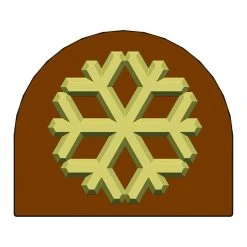 MALLARD FERRIERE Moule Embout De Bûche Flocon 80 X 68 Mm Mallard Ferrière