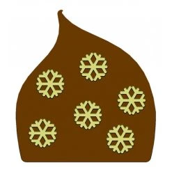 MALLARD FERRIERE Moule Embout De Bûche Flocons De Neige 80 X 87 Mm Mallard Ferrière