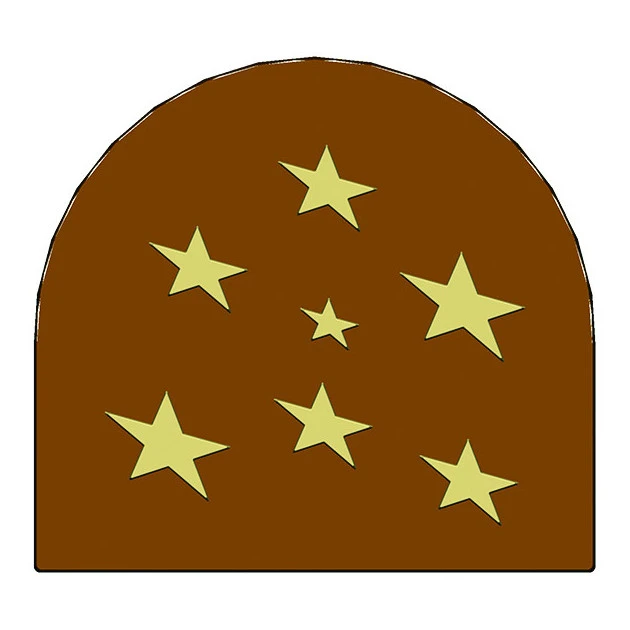 MALLARD FERRIERE Moule Embout De Bûche Petites Etoiles 78 X 85 Mm Mallard Ferrière