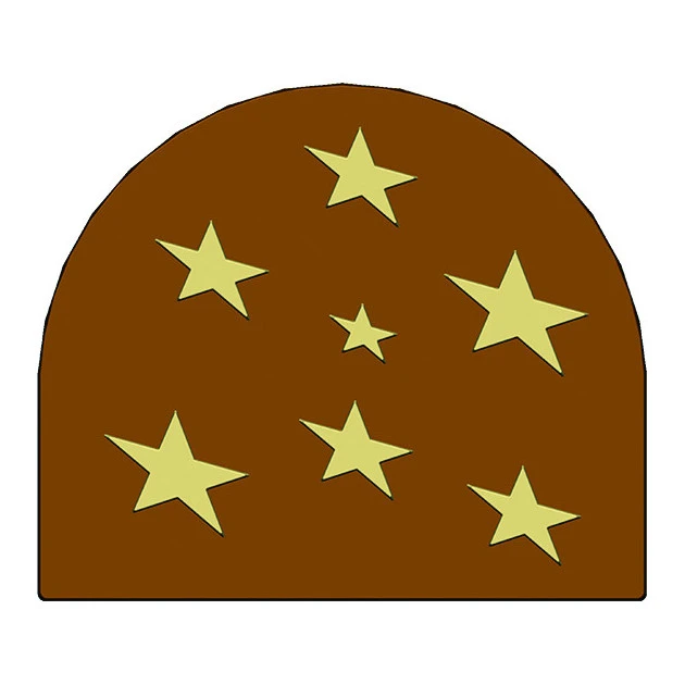 MALLARD FERRIERE Moule Embout De Bûche Petites Etoiles 80 X 68 Mm Mallard Ferrière