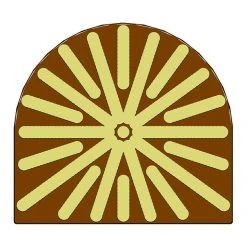 MALLARD FERRIERE Moule Embout De Bûche Soleil 78 X 85 Mm Mallard Ferrière