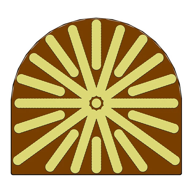 MALLARD FERRIERE Moule Embout De Bûche Soleil 78 X 85 Mm Mallard Ferrière