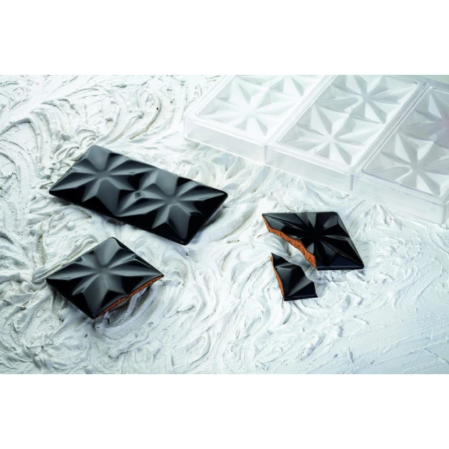 Moule Tablette Chocolat Edelweiss 15,5 X 7,7 Cm X H 1 Cm (x3) Pavoni – Image 4