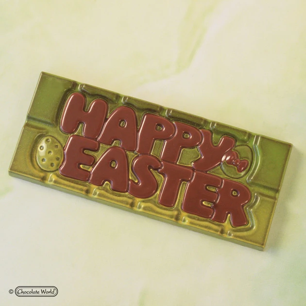 Moule Tablette Chocolat Happy Easter 11,8 X 5 Cm (x4) Chocolate World – Image 2
