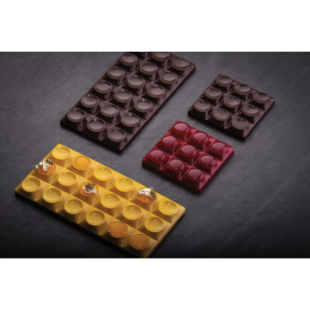 Moule Tablette Chocolat Mini Bricks 7 X 7 Cm X H 1,1 Cm (x6) Pavoni 4 Moule Tablette Chocolat Mini Bricks 7 X 7 Cm X H 1,1 Cm (x6) Pavoni – Image 2