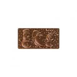 Moule Tablette Chocolat Père Noël, Renne Et Bonhomme De Neige 15,4 X 7,7 Cm Pavoni