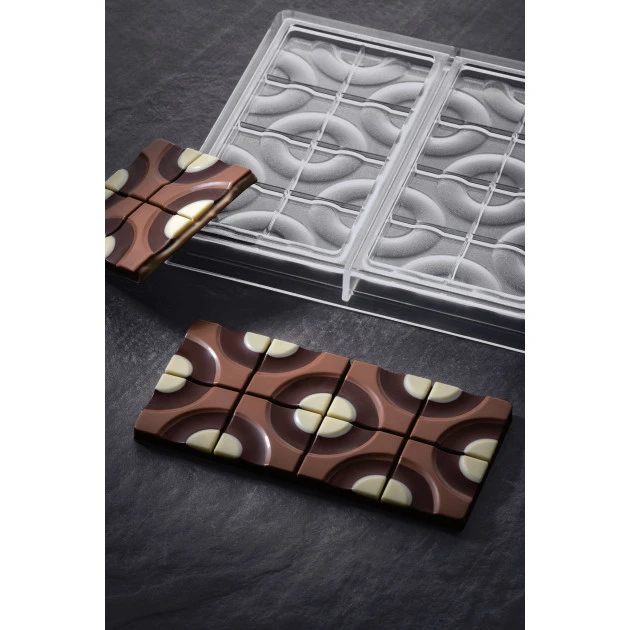 Moule Tablette Chocolat Target 15,4 X 7,7 Cm X H 0,8 Cm (x3) Pavoni 4 Moule Tablette Chocolat Target 15,4 X 7,7 Cm X H 0,8 Cm (x3) Pavoni â Image 2