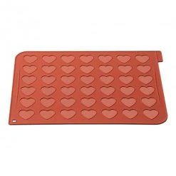 Plaque Macarons Coeurs Silicone 40 X 30 Cm Silikomart